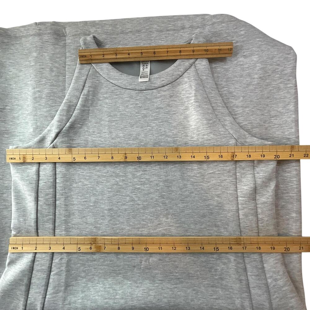 Spanx AirEssentials Dress Womens XL Gray Sleeveless High Neck Knit Knee Length - Picture 8 of 10